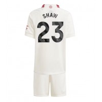 Dječji Nogometni Dres Manchester United Luke Shaw #23 Rezervni 2023-24 Kratak Rukav (+ Kratke hlače)
